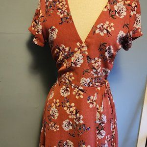 Floral wrap dress